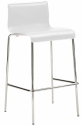 Стул барный с обивкой PAPATYA Icon BDK металл, пластик, искусственная кожа хромированный, белый Фото 1