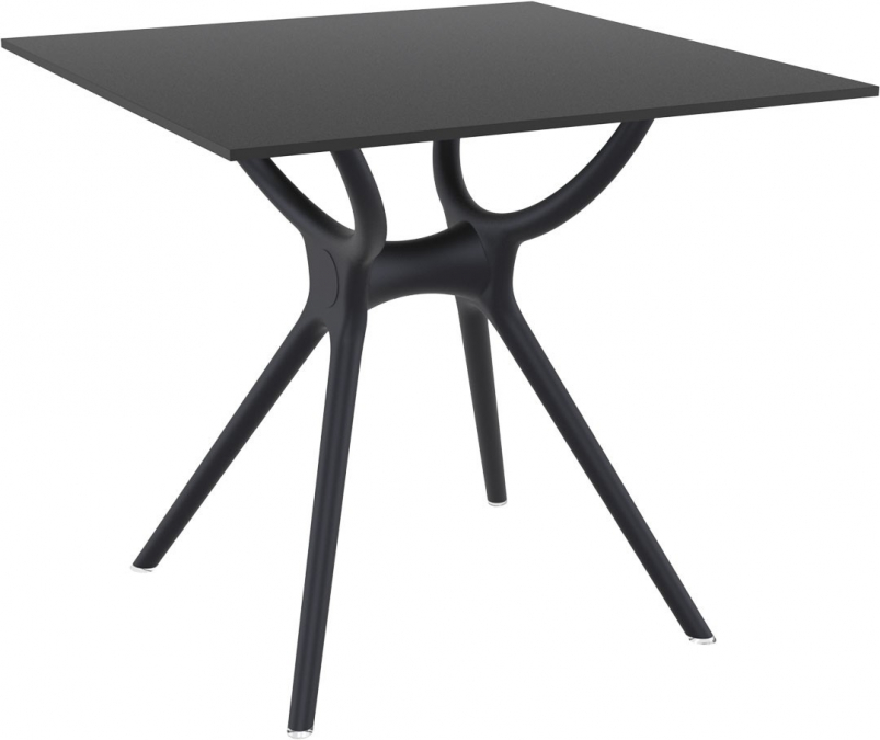 Стол пластиковый Air Table 80, черный, 800х800х740 мм