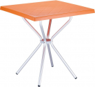 Стол пластиковый Siesta Contract Sortie алюминий, полипропилен оранжевый Фото 1