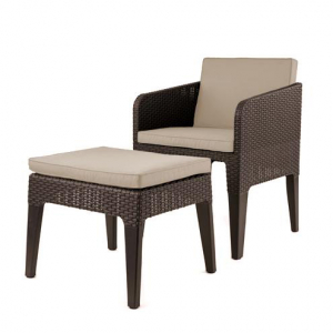 Комплект пластиковой мебели Keter Columbia mini balcony set пластик с имитацией плетения коричневый, светло-коричневый Фото 1