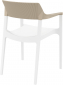 Кресло пластиковое Siesta Contract Tulum стеклопластик, полипропилен белый, бежевый Фото 5