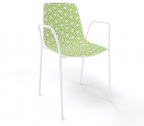 Кресло пластиковое Gaber Alhambra TB металл, технополимер белый, зеленый Фото 1