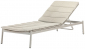 Лежак плетеный с матрасом Grattoni Atol алюминий, роуп, олефин тортора, шампанское Фото 1