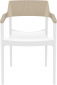 Кресло пластиковое Siesta Contract Tulum стеклопластик, полипропилен белый, бежевый Фото 6