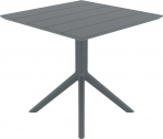 Стол пластиковый Siesta Contract Paris Table 80 сталь, пластик темно-серый Фото 6