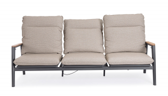 Диван трехместный плетеный с подушками Miguel