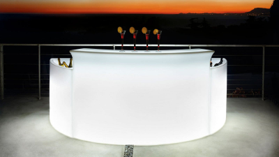 Стойка пластиковая барная светящаяся SLIDE Break Bar Lighting полиэтилен белый Фото 12