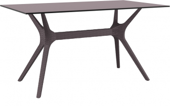 Стол пластиковый Ibiza Table 140, коричневый, 1400х800х740 мм