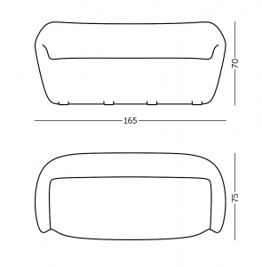 Диван пластиковый двухместный SLIDE Reborn Standard полиэтилен туманный белый Фото 2