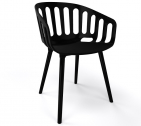 Кресло пластиковое Gaber Basket BP полимер-сталь, технополимер черный Фото 1