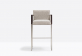 Кресло барное с обивкой PEDRALI Box сталь, дуб, ткань Фото 5
