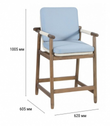 Кресло полубарное деревянное с подушками-thumbs-Фото3