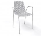 Кресло пластиковое Gaber Alhambra TB металл, технополимер белый, серый Фото 1