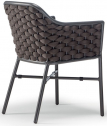 Кресло плетеное с подушкой Grattoni Panama алюминий, роуп, олефин антрацит, коричневый Фото 5
