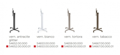 Подстолье металлическое барное Nardi Ibisco High Special алюминий тортора Фото 3