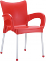 Кресло пластиковое Siesta Contract Romeo алюминий, полипропилен красный Фото 1
