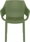 Кресло пластиковое Siesta Contract Dora стеклопластик, полипропилен оливковый Фото 6