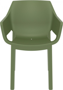 Кресло пластиковое Siesta Contract Dora стеклопластик, полипропилен оливковый Фото 6