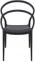 Кресло пластиковое Siesta Contract Pia стеклопластик черный Фото 5