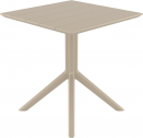 Стол пластиковый Siesta Contract Paris Table 70 сталь, пластик бежевый Фото 6