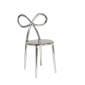 Комплект пластиковых стульев Qeeboo Ribbon Metal Finish Set 2 полипропилен серебристый Фото 9
