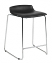 Табурет полубарный с обивкой PAPATYA X-Treme Sled D сталь, пластик, кожа черный Фото 1