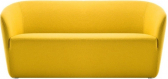 Диван прямой двухместный Профдиван Ингрид дерево, металл, кожа желтый Фото 1