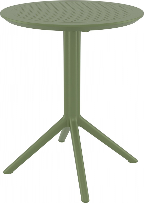Стол пластиковый складной Sky Folding Table 60, оливковый, 600х740 мм