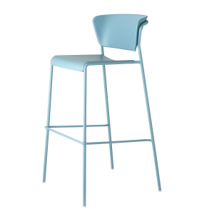 Стул барный пластиковый Scab Design Lisa Technopolymer сталь, технополимер голубой Фото 5