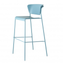 Стул барный пластиковый Scab Design Lisa Technopolymer сталь, технополимер голубой Фото 5