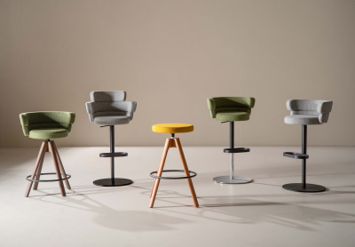 Кресло барное с обивкой Arrmet Dam ST-ADJ сталь, ткань Фото 18