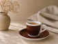 Кофейная пара для эспрессо Ancap Verona Millecolori фарфор коричневый, деколь чашка, ручка, блюдце Фото 6