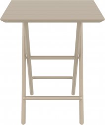 Стол пластиковый складной Helen Folding Table 60, бежевый, 600х600х740 мм