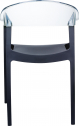 Кресло пластиковое Siesta Contract Carmen стеклопластик, поликарбонат черный, прозрачный Фото 5