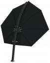 Зонт дизайнерский телескопический 3х3 м Umbrosa Icarus UX Full Black алюминий, ткань Sunbrella черный Фото 1