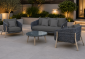 Комплект плетеной мебели Tagliamento Jura акация, алюминий, искусственный ротанг, полиэстер серый, антрацит Фото 3