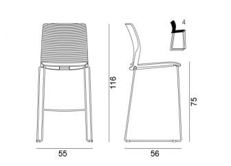Стул пластиковый барный-thumbs-Фото3