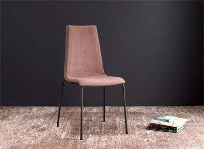 Стул с обивкой Scab Design Mannequin Pop 4 legs сталь, технополимер, ткань антрацит, коричневый Фото 4