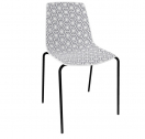 Стул пластиковый Gaber Alhambra NA металл, технополимер белый, серый Фото 1
