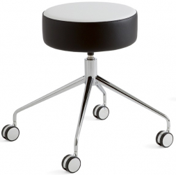 Табурет с обивкой на колесах-thumbs-Фото1