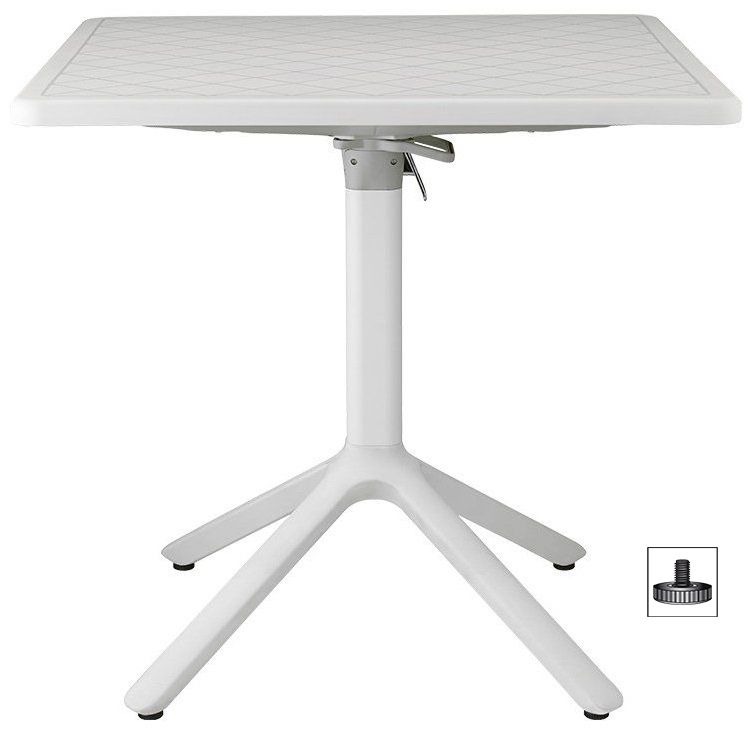 Стол пластиковый складной Eco Folding, лен, 800х800х750 мм