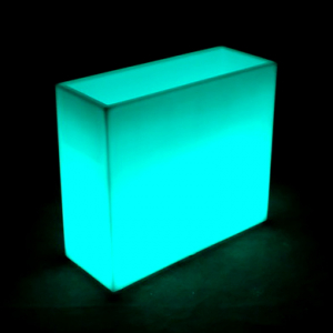 Кашпо пластиковое светящееся LED High полиэтилен белый Фото 3
