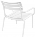 Кресло лаунж пластиковое Siesta Contract Paris Lounge стеклопластик белый Фото 8