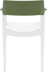 Кресло пластиковое Siesta Contract Tulum стеклопластик, полипропилен белый, оливковый Фото 6