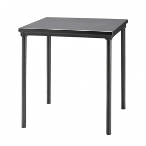 Стол пластиковый обеденный SCAB GIARDINO Duo 80x80 алюминий, технополимер антрацит Фото 1