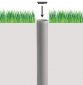Крепление для установки зонта в грунт Magnani Tube For Planting пластик белый Фото 5