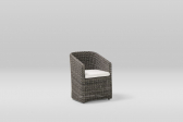 Кресло плетеное с подушкой POINT Heritage алюминий, искусственный ротанг, акрил серый Фото 4
