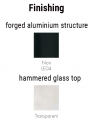 Стол металлический обеденный Sifas Kross алюминий, стекло Фото 3