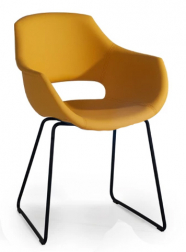 Кресло на полозьях с мягкой обивкой-thumbs-Фото1