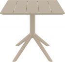 Стол пластиковый Siesta Contract Paris Table 80 сталь, пластик бежевый Фото 5